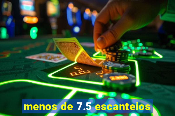 menos de 7.5 escanteios